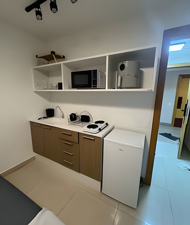 Incrível studio com infra estrutura e perto das praias
