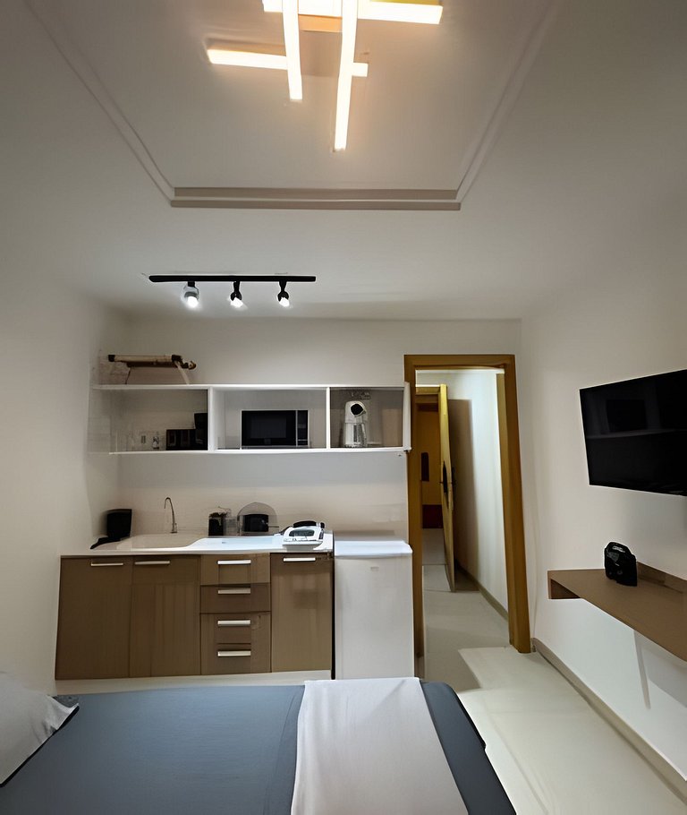 Incrível studio com infra estrutura e perto das praias