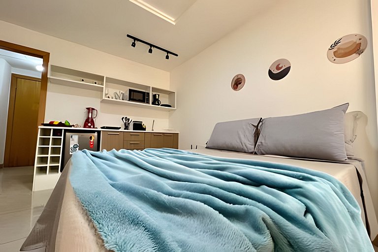 Studio 1103: Piscina, academia, Wi-Fi e conforto!