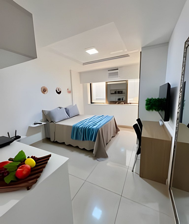 Studio 1103: Piscina, academia, Wi-Fi e conforto!