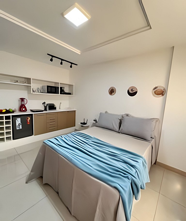 Studio 1103: Piscina, academia, Wi-Fi e conforto!