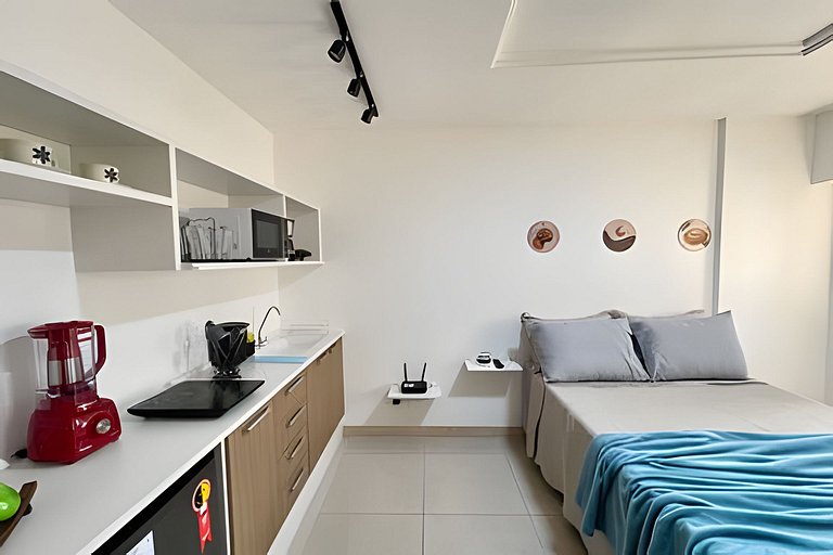 Studio 1103: Piscina, academia, Wi-Fi e conforto!