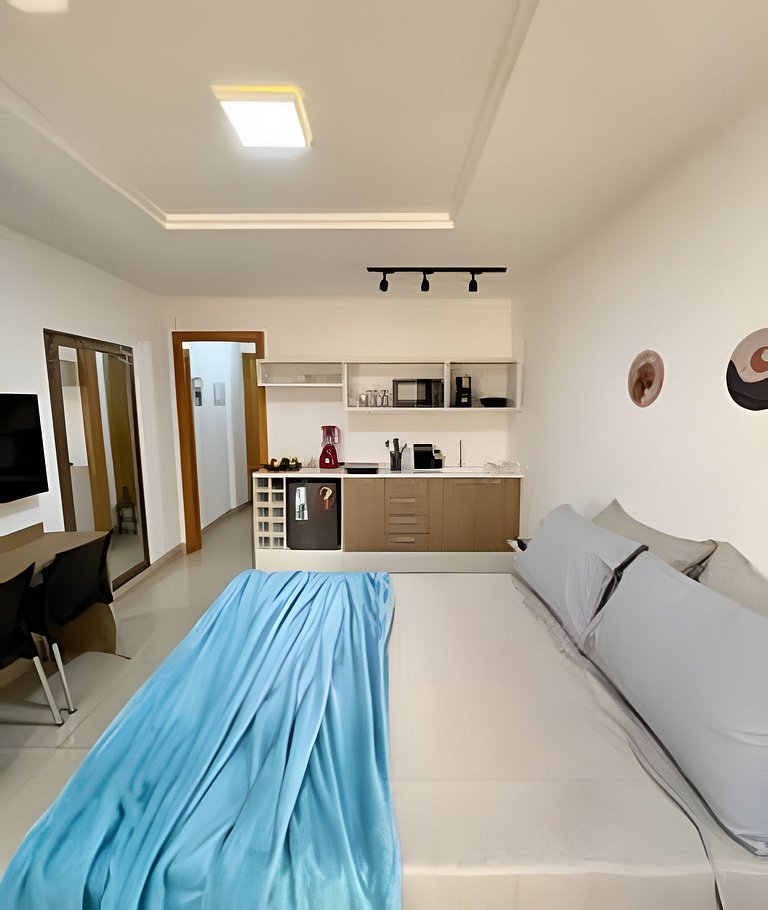 Studio 1103: Piscina, academia, Wi-Fi e conforto!