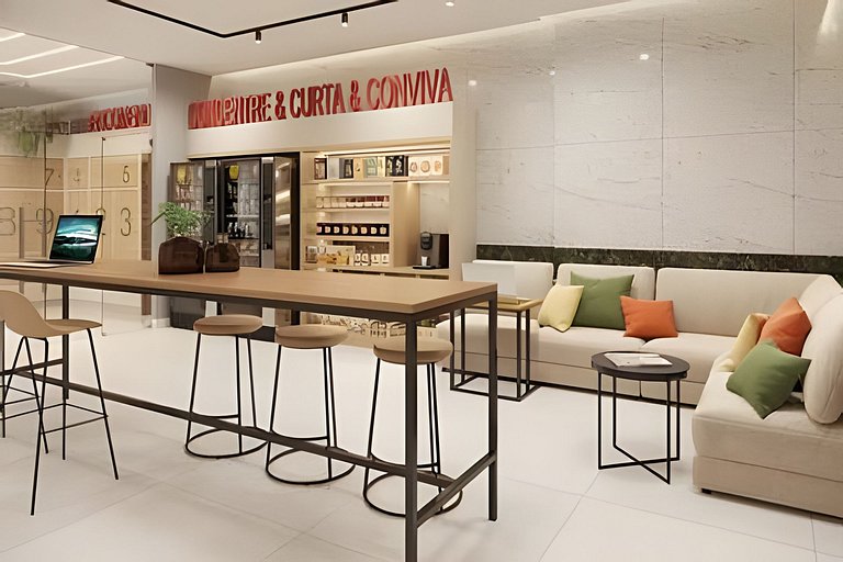 Studio 1103: Piscina, academia, Wi-Fi e conforto!