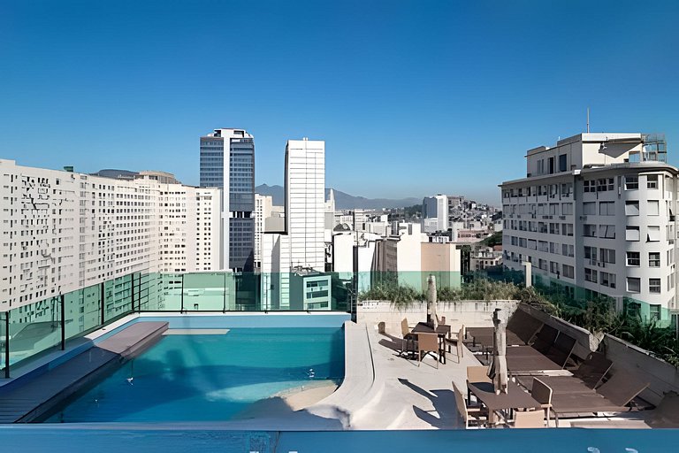 Studio 1103: Piscina, academia, Wi-Fi e conforto!