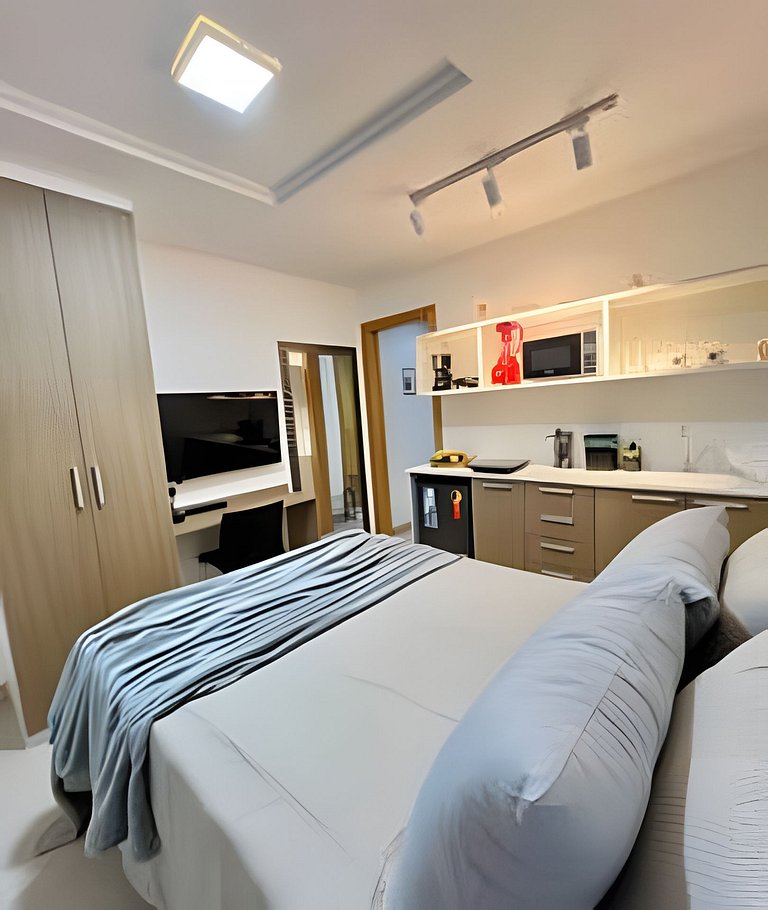 Studio 1409: Piscina, academia e Wi-Fi.