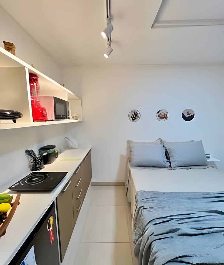 Studio 1409: Piscina, academia e Wi-Fi.