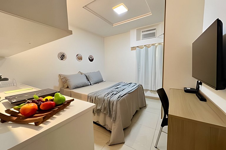 Studio 1409: Piscina, academia e Wi-Fi.