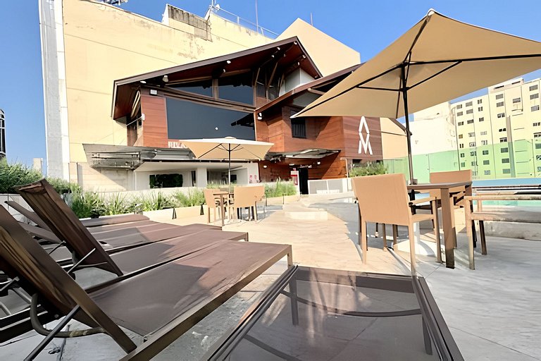 Studio 1109: Piscina, academia e Wi-Fi - Centro RJ