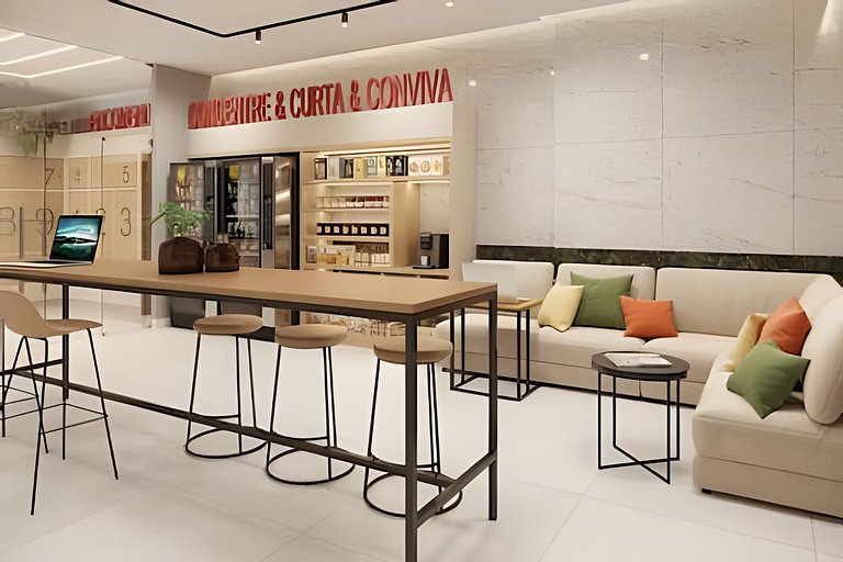 Studio 1109: Piscina, academia e Wi-Fi - Centro RJ